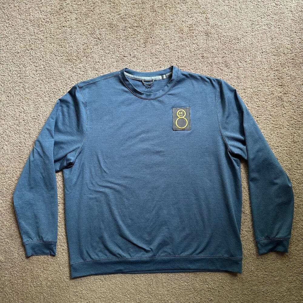Puma Sweater Mens XL Crewneck Pullover Blue Long Sleeve